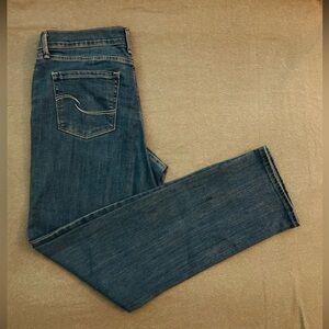 Levi's Women’s Mid Blue Mid Rise Straight Jeans -8